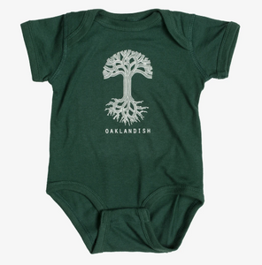 Infant Oaklandish Classic Logo Onesie Forest Green