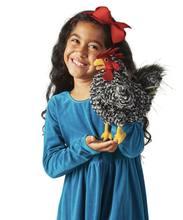 Load image into Gallery viewer, Folkmanis Barred Rock Rooster Puppet
