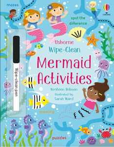 Usborne Wipe-Clean Mermaid Activities Paperback Book