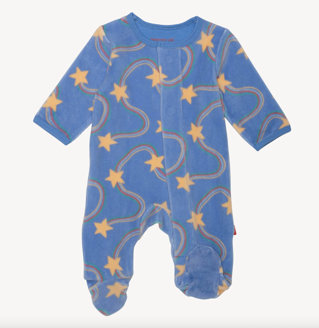 Magnetic Me Starry Nights Velour Footie