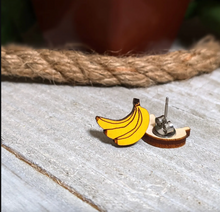 Load image into Gallery viewer, Unpossible Cuts Banana Food Earrings
