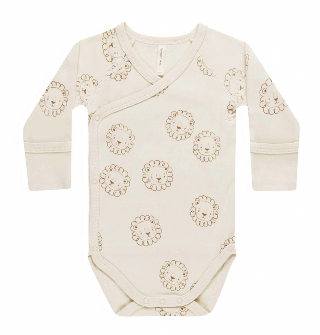 Quincy Mae Side Snap Bodysuit Lions