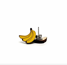 Load image into Gallery viewer, Unpossible Cuts Banana Food Earrings
