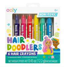 Load image into Gallery viewer, Ooly Hair Doodlers Hair Crayons Set Of 6 Colors
