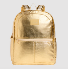 Load image into Gallery viewer, State Bags Metallic Kane Kids Double Pocket Large Gold Backpack
