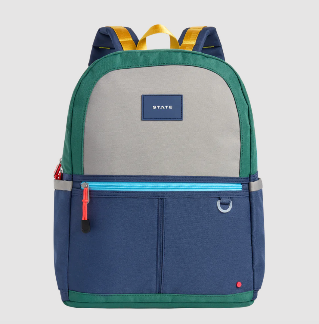 State Bags Polycanvas Kane Kids Double Pocket Green/Navy