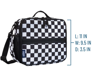 Wildkin Black and White Checkered Eco Lunch Box