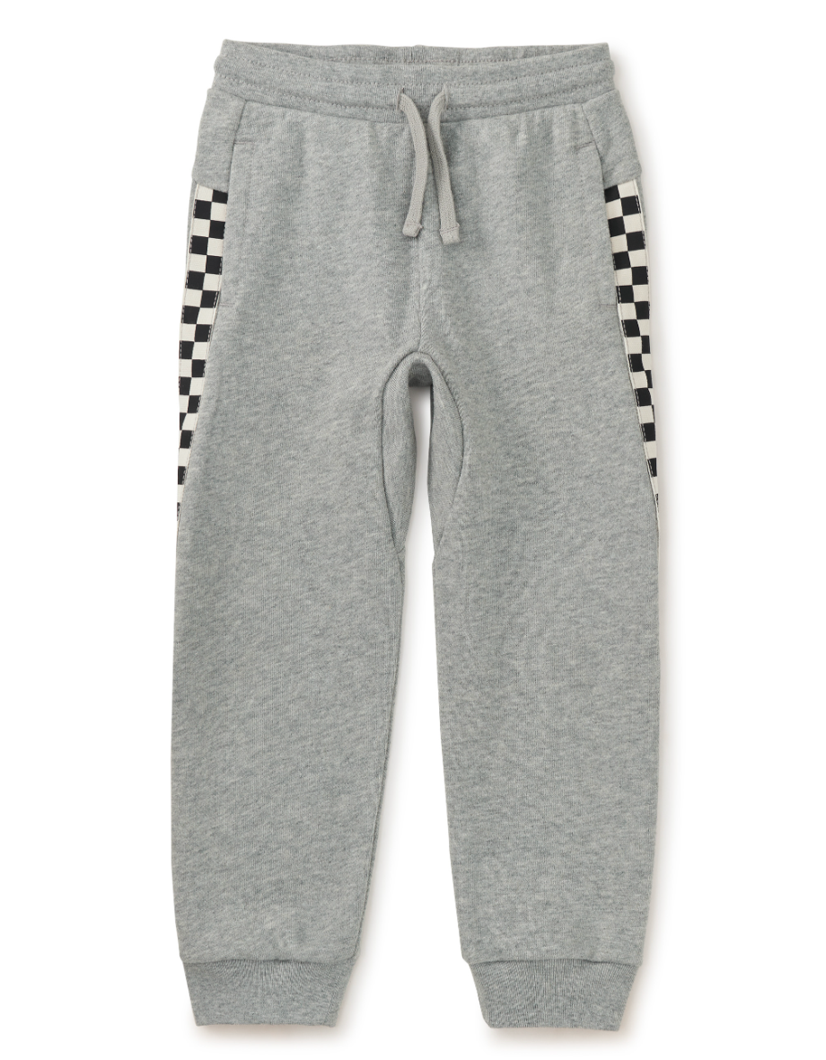 Tea Collection Stripe Out Joggers Med Heather Grey