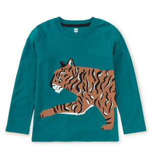 Tea Collection Tiger Prowl Double Sided Tee Scuba