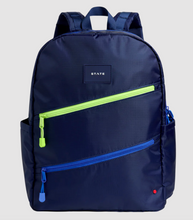 Load image into Gallery viewer, State Bags Ripstop Kane Kids Large Navy Diagonal Zipper
