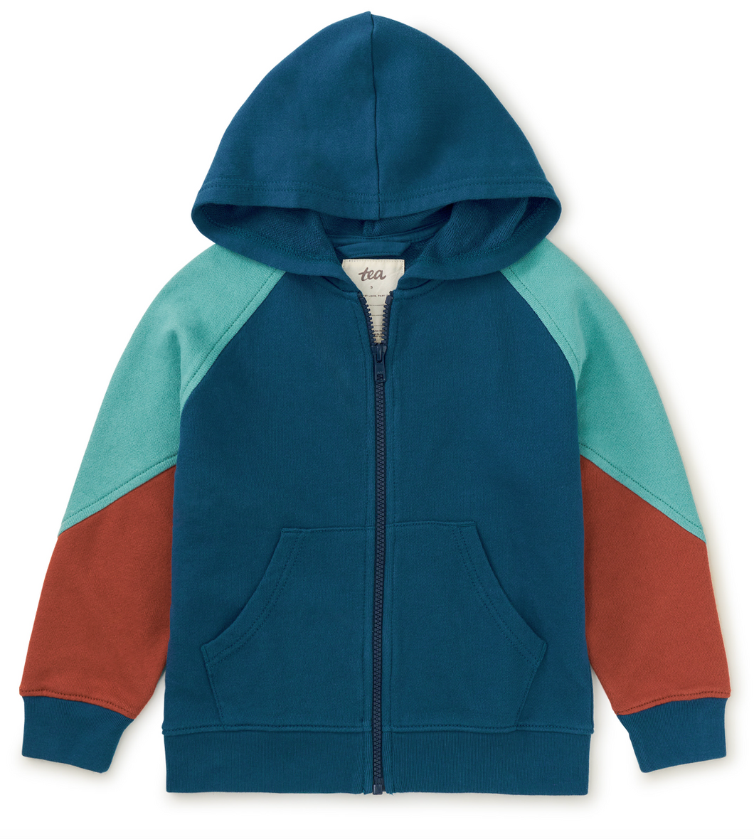 Tea Collection Colorblock Hoodie Bedford Blue