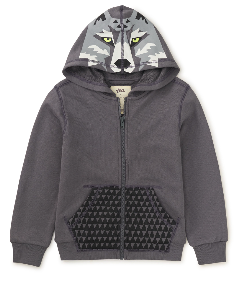 Tea Collection Wolf Head Hoodie Thunder