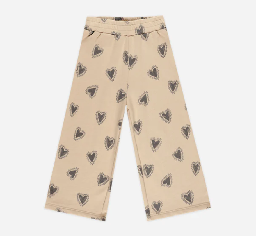 Rylee + Cru Wide Leg Pant Hearts Sand