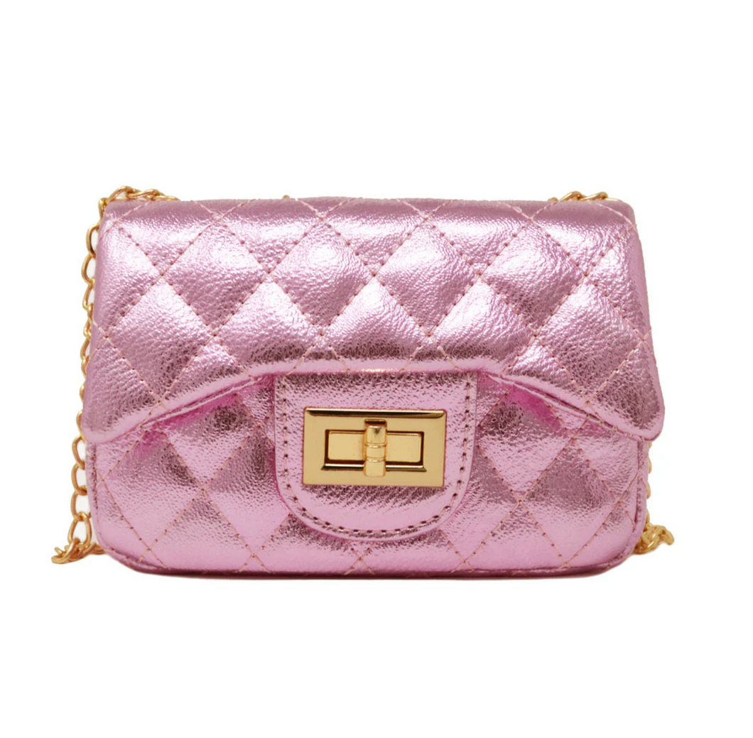 Zomi Gems Metallic Classic Mini Purse - Pink