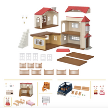 Load image into Gallery viewer, Calico Critters Red Roof Grand Mansion Gift Set
