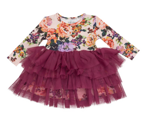 Angel Dear Long Sleeve Tulle Dress Autumn Rose Size 2 Toddler