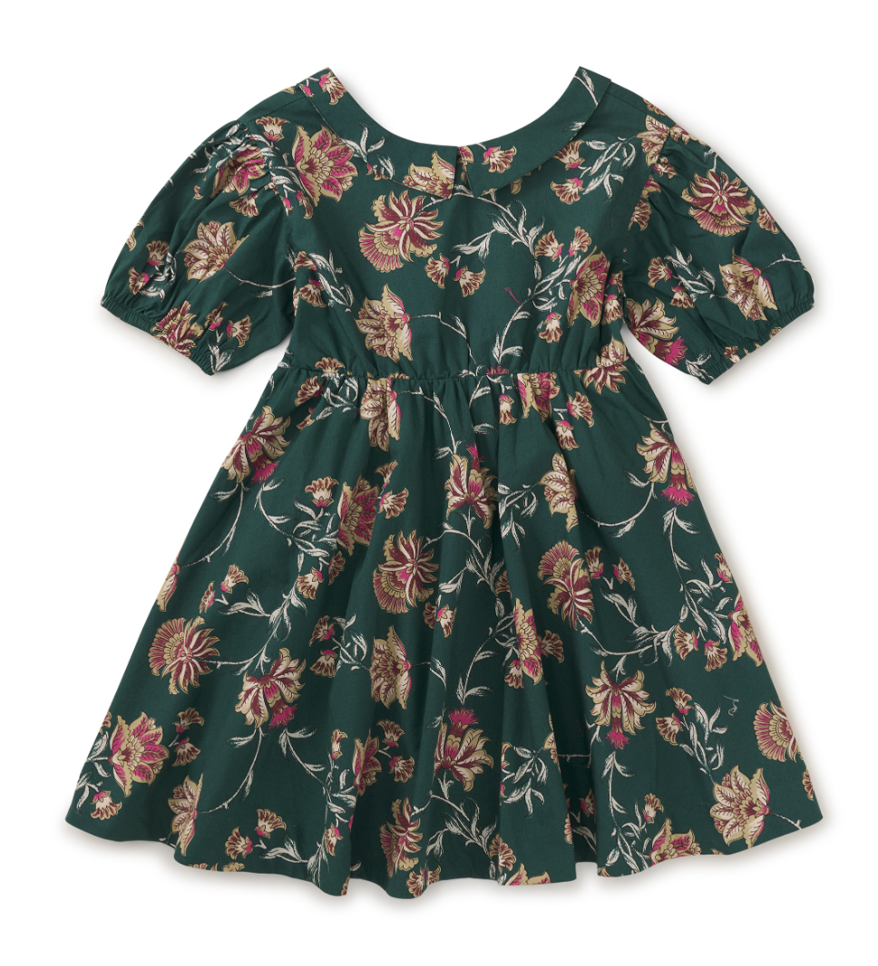 Tea Collection Puff Sleeve Collar Dress Salma Floral