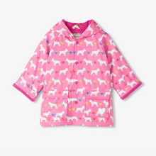 Load image into Gallery viewer, Hatley French Bulldogs Button-Up Raincoat Aurora Pink
