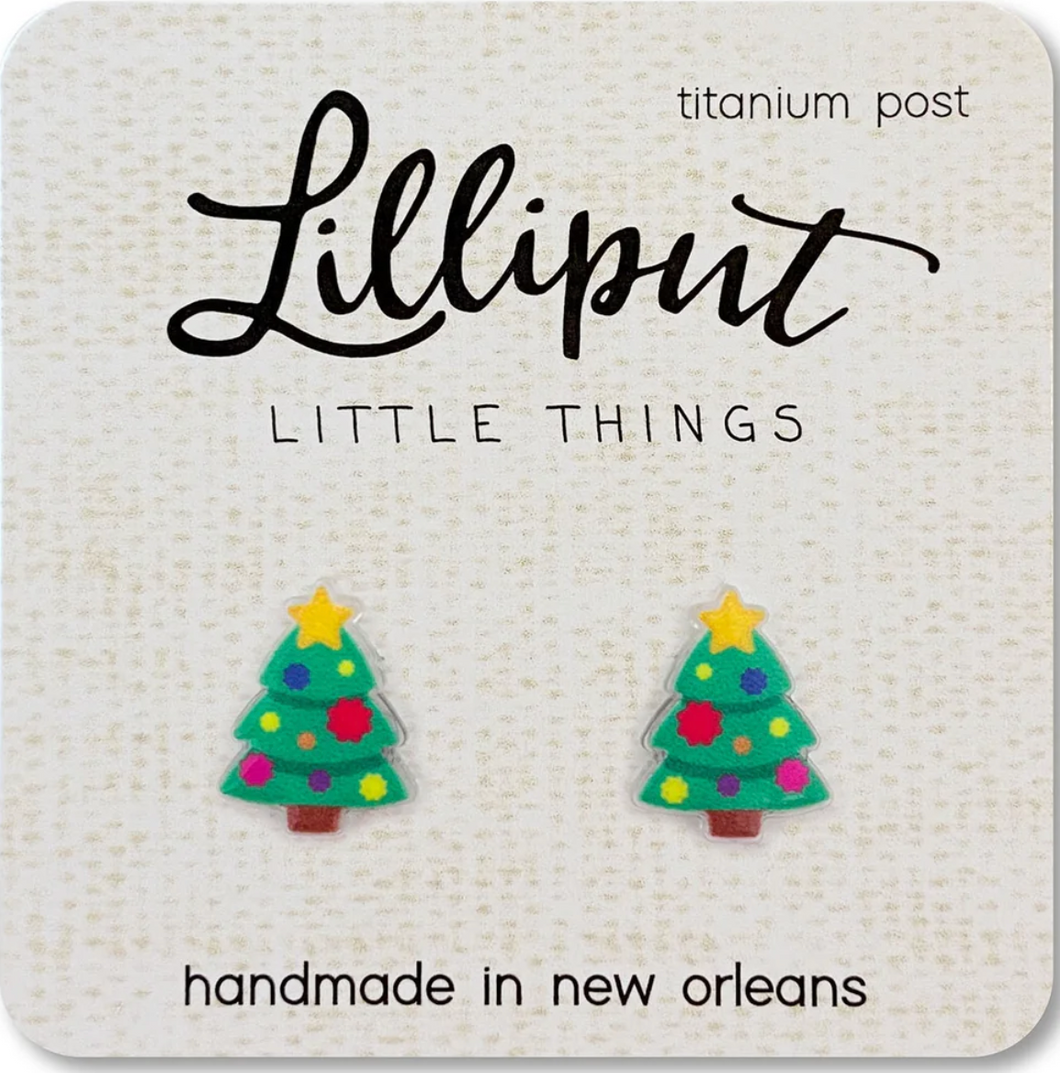 Lilliput Little Things Christmas Tree Earrings