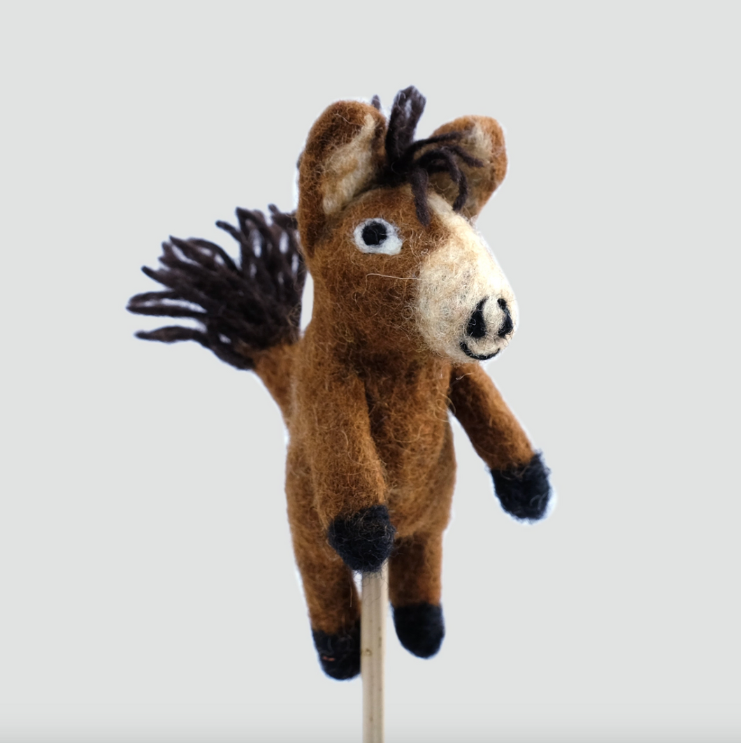 The Winding Road Brown Horse Finger Puppet