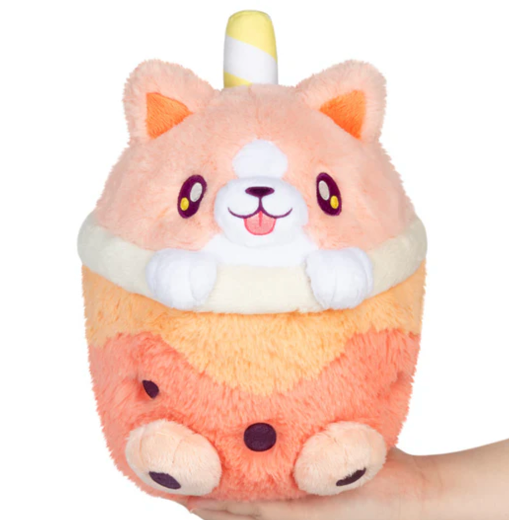 Mini Squishable Corgi Bubble Tea