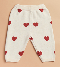 Load image into Gallery viewer, Quincy Mae Heart Knit Pants Ivory
