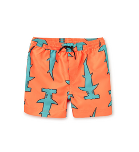 Tea Collection Shortie Swim Trunks Hammerhead Sharks