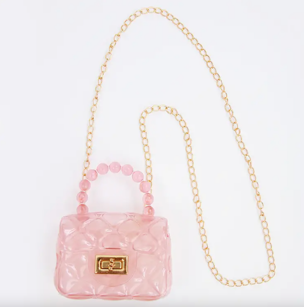 Sparkle Sisters Clear Jelly Purse Pink