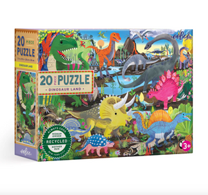 Eeboo 20 Piece Puzzle Dinosaur Land