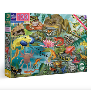 Eeboo 100 Piece Puzzle Love Of Amphibians