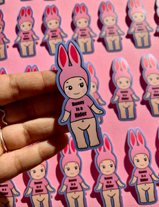 Not Picasso Bunny is a Rider Kewpie Sticker