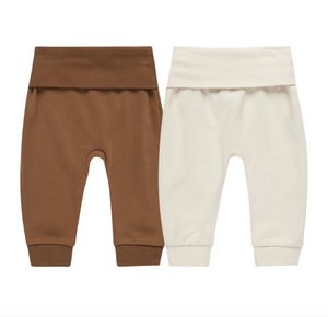 Quincy Mae Baby Pant Set Cinnamon Natural