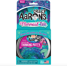 Load image into Gallery viewer, Crazy Aaron&#39;s Glow in the Dark Mermaid Tale Thinking Putty
