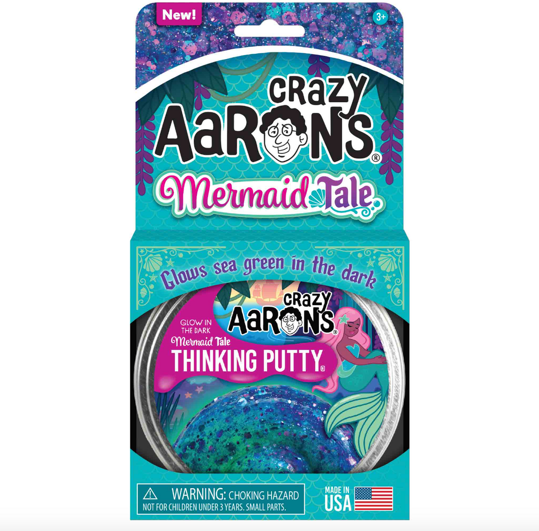 Crazy Aaron's Glow in the Dark Mermaid Tale Thinking Putty