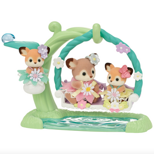 Calico Critters Deer Babies Floral Swing Set