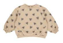 Load image into Gallery viewer, Rylee + Cru Oversized Sweatshirt Hearts Sand
