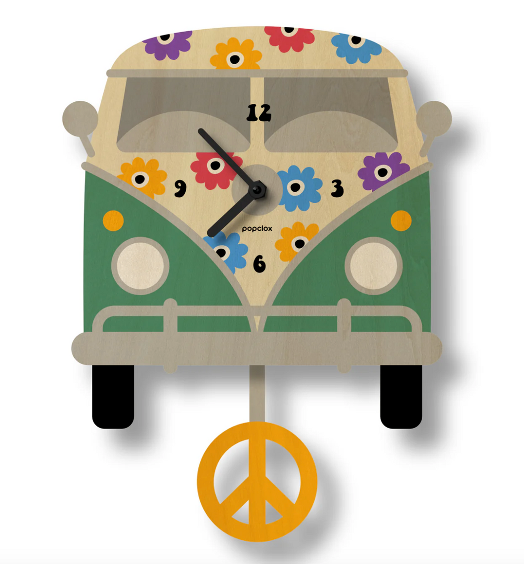 Popclox Peace Bus Pendulum Clock