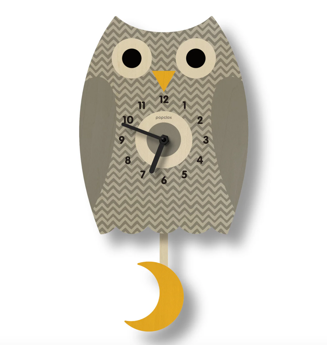 Popclox Owl Pendulum Clock