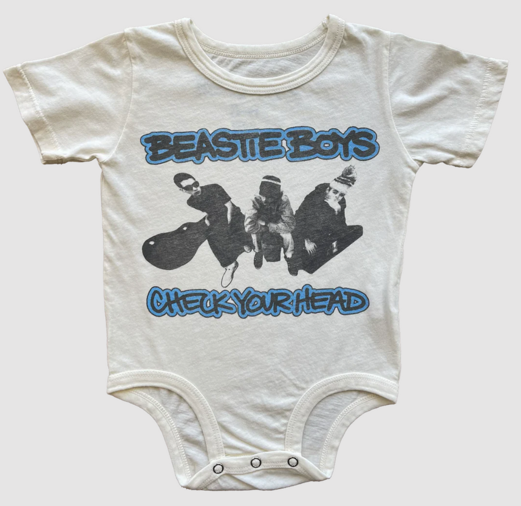 Rowdy Sprout Beastie Boys Check Your Head Onesie Vintage White