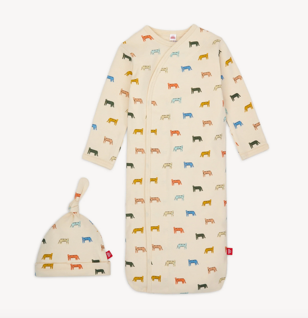 Magnetic Me Le Tigre Magnetic Organic Cotton Gown With Hat