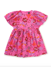 Load image into Gallery viewer, Tea Collection Butterfly Sleeve Twirl Dress Brazilian Painted Floral
