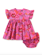 Load image into Gallery viewer, Tea Collection Ruffle Sleeve Baby Dress Set Brazilian Painted Floral
