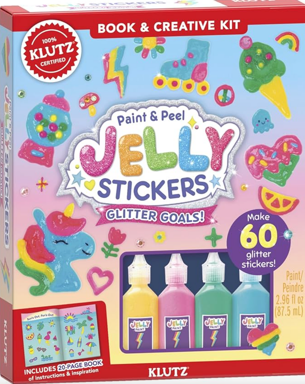 Klutz Paint & Peel Jelly Stickers Glitter Goals