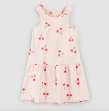 Load image into Gallery viewer, Miles The Label Cherry Print On Blush Racerback Jersey Dress
