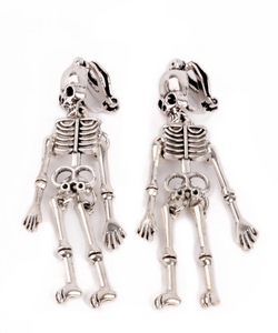 Great Pretenders Spooky Scary Skeleton Clip On Earrings