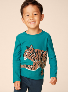 Tea Collection Tiger Prowl Double Sided Tee Scuba