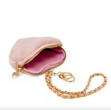 Load image into Gallery viewer, Zomi Gems Valentiner&#39;s Day Fuzzy Heart Wristlet Coin Purse Blush Pink
