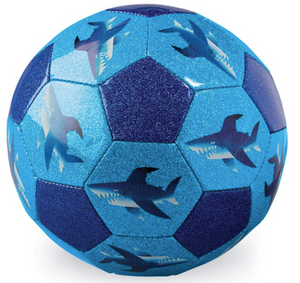 Crocodile Creek Glitter Soccer Ball Shark 7"