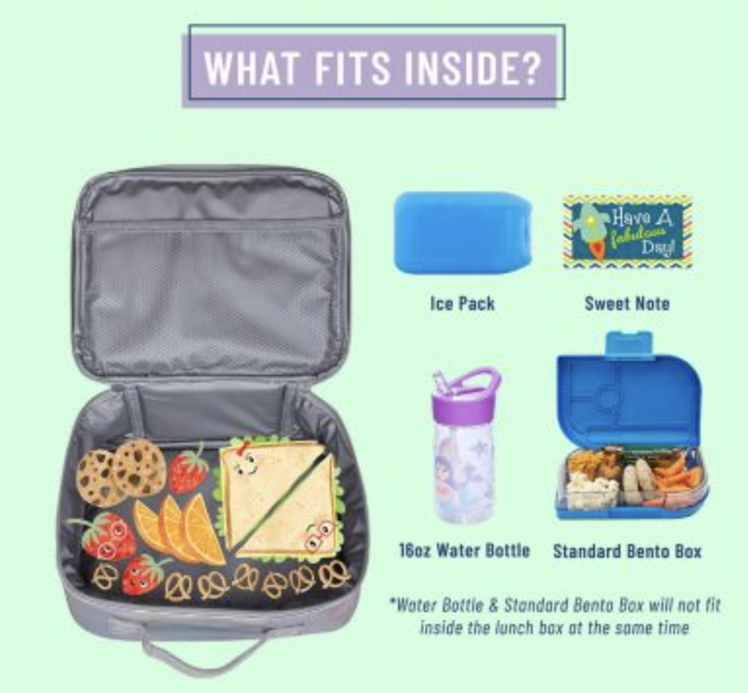 Wildkin Holographic Lunch Box – Silver Moon Kids