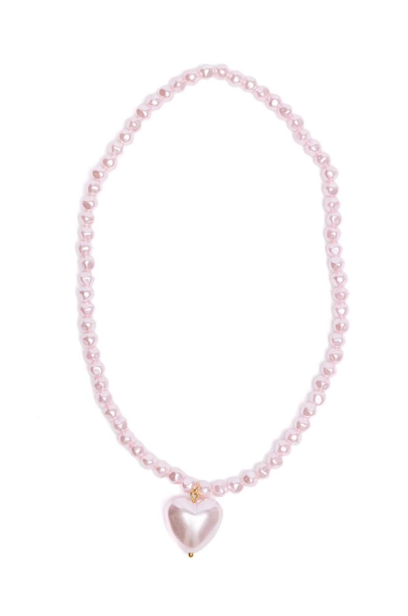 Great Pretenders Pink Pearl Heart Necklace